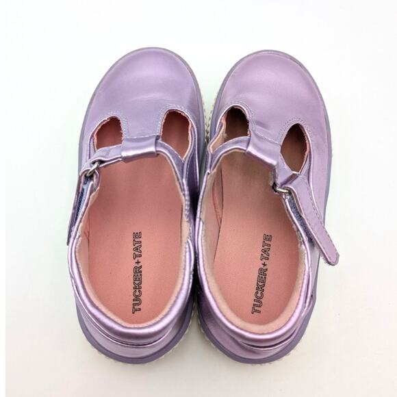 Tucker + Tate Tabitha Mary Jane Flat Girls Metallic Purple Size US10M EU27 - Picture 5 of 11